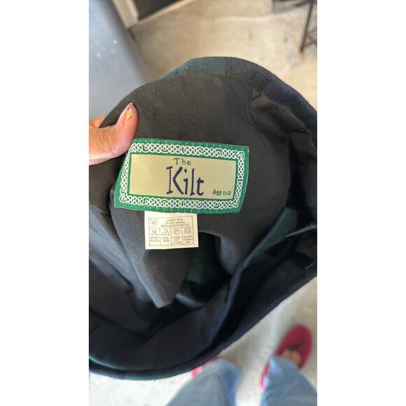 The Kilt tartan kilt for boys sz 11-12 heavy blue green Scottish - Picture 5 of 6